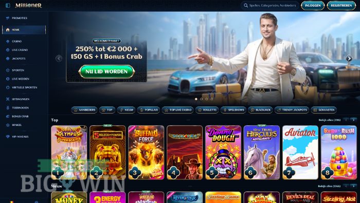 Millioner casino is een casino zonder cruks